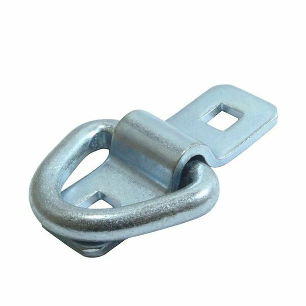 Boxer Tools 3/8-in. Forged Lashing 1.5-in.  D-Ring with Bolt-On Mounting Bracket, Zinc Plated 6000lbs, 4PK RH03